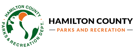 Hamilton County Parks & Recreation Dept. logo with squirrel graphic.
